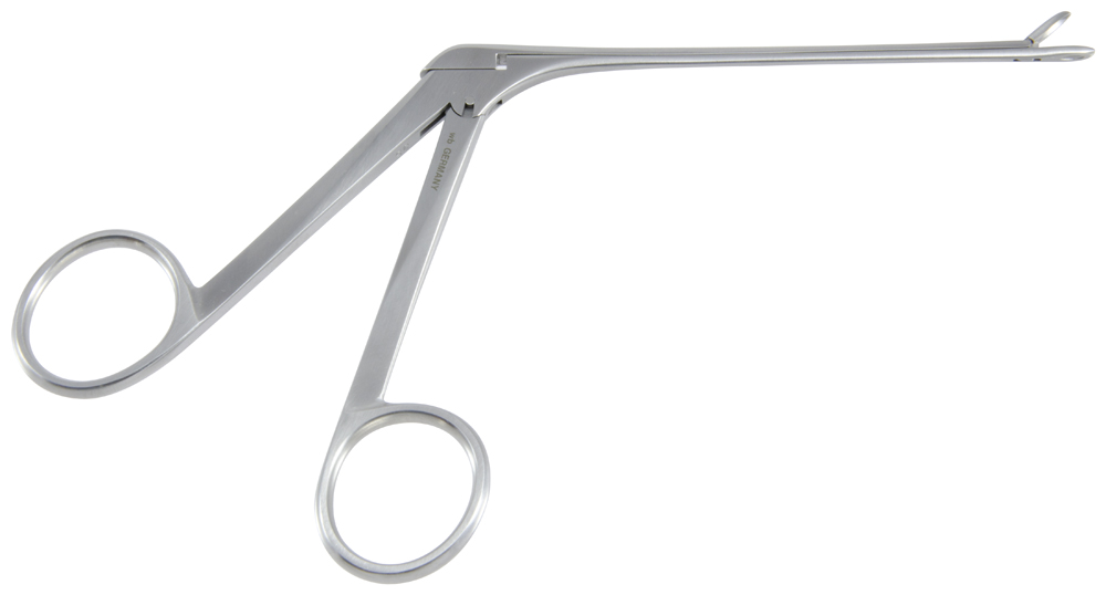 Weil Blakesley Nasal Suction Forceps, Pointed Fenestrated Cups, 4 3/4" (12.0 Cm) Shaft, Angled Up, 45 Degrees, #1, 3.0 Mm Jaw